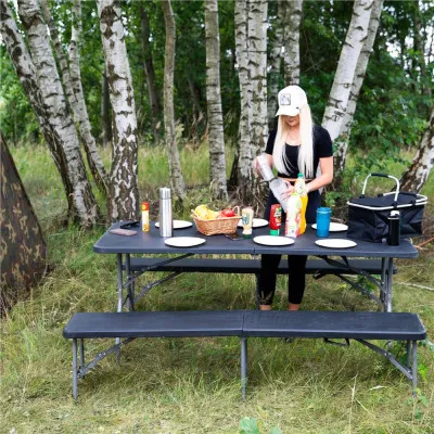 Záhradná lavica 183x30 cm SPRINGOS GF0095 čierna