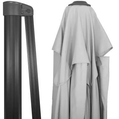 Záhradný slnečník 290x390 cm SPRINGOS GU0048 svetlo šedý