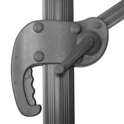 Záhradný slnečník 290x390 cm SPRINGOS GU0048 svetlo šedý