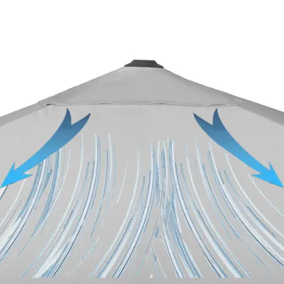 Záhradný slnečník 290x390 cm SPRINGOS GU0048 svetlo šedý