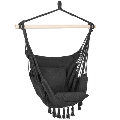 Závesné hojdacie kreslo 130x100 cm SPRINGOS BOGRO IV tmavo šedé