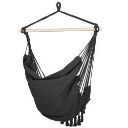 Závesné hojdacie kreslo 130x100 cm SPRINGOS BOGRO IV tmavo šedé