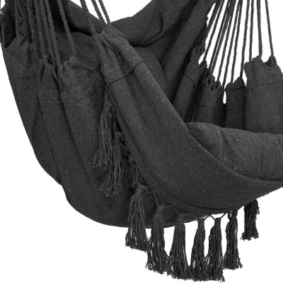 Závesné hojdacie kreslo 130x100 cm SPRINGOS BOGRO IV tmavo šedé