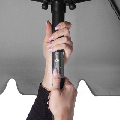 Záhradný slnečník 120x200 cm SPRINGOS GU0038 sivý