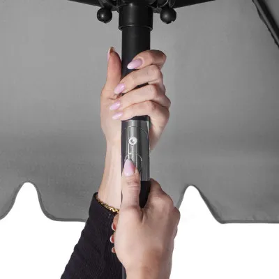 Záhradný slnečník 120x200 cm SPRINGOS GU0038 sivý