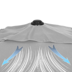 Záhradný slnečník 120x200 cm SPRINGOS GU0038 sivý