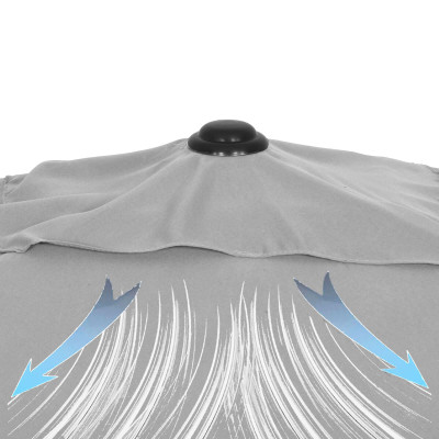 Záhradný slnečník 120x200 cm SPRINGOS GU0038 sivý