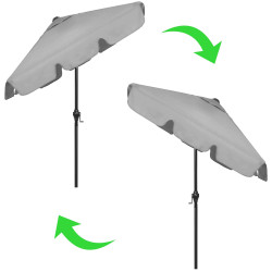 Záhradný slnečník 120x200 cm SPRINGOS GU0038 sivý