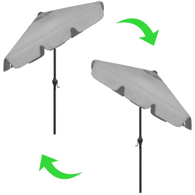 Záhradný slnečník 120x200 cm SPRINGOS GU0038 sivý