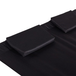 Dvojmiestne záhradné lehátko so strieškou SPRINGOS IBIZA čierne