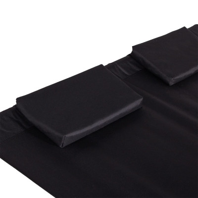 Dvojmiestne záhradné lehátko so strieškou SPRINGOS IBIZA čierne