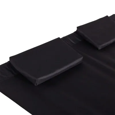 Dvojmiestne záhradné lehátko so strieškou SPRINGOS IBIZA čierne