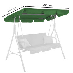 Strieška pre záhradné hojdačky 165x100 cm SPRINGOS GS1005 zelená