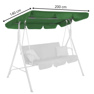 Strieška pre záhradné hojdačky 165x100 cm SPRINGOS GS1005 zelená