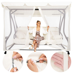 Moskytiéra pre záhradné hojdačky 165x680 cm SPRINGOS GS0025M béžová