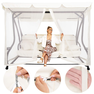 Moskytiéra pre záhradné hojdačky 165x680 cm SPRINGOS GS0025M béžová