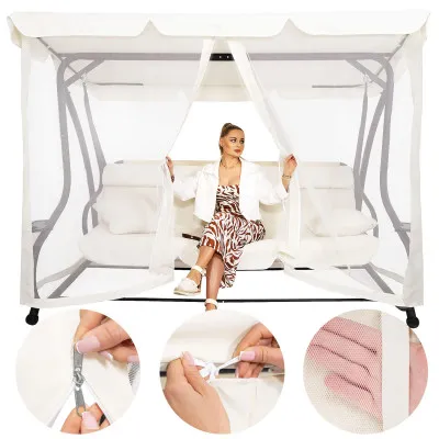 Moskytiéra pre záhradné hojdačky 165x680 cm SPRINGOS GS0025M béžová