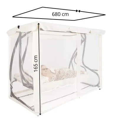 Moskytiéra pre záhradné hojdačky 165x680 cm SPRINGOS GS0025M béžová