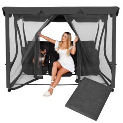 Moskytiéra pre záhradné hojdačky 165x680 cm SPRINGOS GS0026M sivá