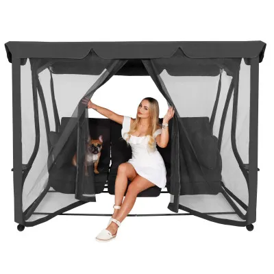 Moskytiéra pre záhradné hojdačky 165x680 cm SPRINGOS GS0026M sivá