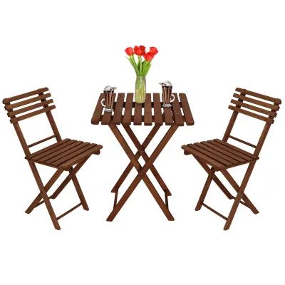 Zostava záhradného nábytku SPRINGOS PROVANCE tmavo hnedá