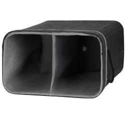 Kôš na bielizeň dvojdielny 100l SPRINGOS LUMORA bambus čierny