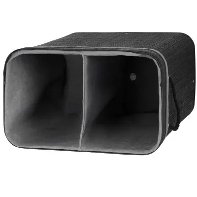 Kôš na bielizeň dvojdielny 100l SPRINGOS LUMORA bambus čierny