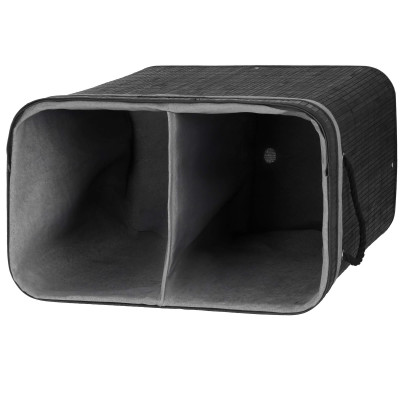 Kôš na bielizeň dvojdielny 100l SPRINGOS LUMORA bambus čierny