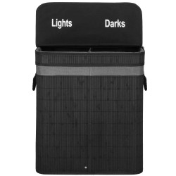 Kôš na bielizeň dvojdielny 100l SPRINGOS LUMORA bambus čierny