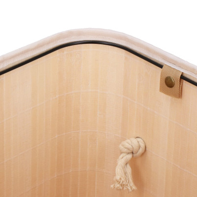 Kôš na bielizeň dvojdielny 100l SPRINGOS LUMORA bambus biely