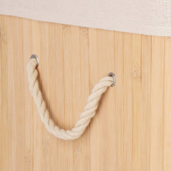 Kôš na bielizeň trojdielny 150l SPRINGOS ZANARI bambus prírodný