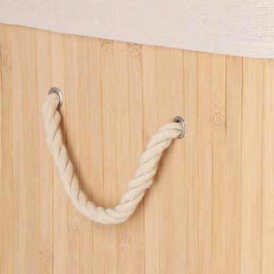 Kôš na bielizeň trojdielny 150l SPRINGOS ZANARI bambus prírodný