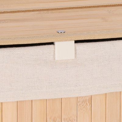 Kôš na bielizeň trojdielny 150l SPRINGOS ZANARI bambus prírodný