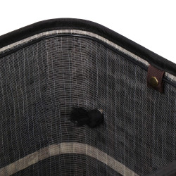 Kôš na bielizeň dvojdielny 100l SPRINGOS NUVIRA bambus čierny