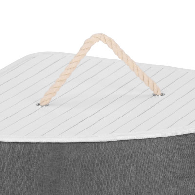 Kôš na bielizeň rohový 60l SPRINGOS MIREVA bambus biely