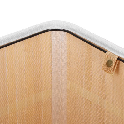 Kôš na bielizeň rohový 60l SPRINGOS MIREVA bambus biely