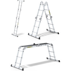 Multifunkčný rebrík 4x3 priečky + podlaha FSC DRABEST DU4x3 PRO