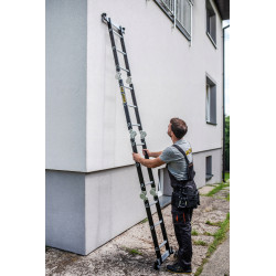 Multifunkčný rebrík 4x3 priečky + podlaha DRABEST DU4x3 STEEL 125 kg