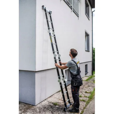 Multifunkčný rebrík 4x3 priečky DRABEST DU4x3 STEEL 125 kg