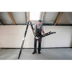 Multifunkčný rebrík 4x3 priečky DRABEST DU4x3 STEEL 125 kg