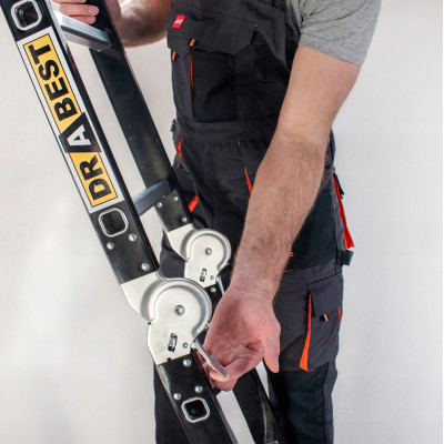 Multifunkčný rebrík 4x3 priečky DRABEST DU4x3 STEEL 125 kg