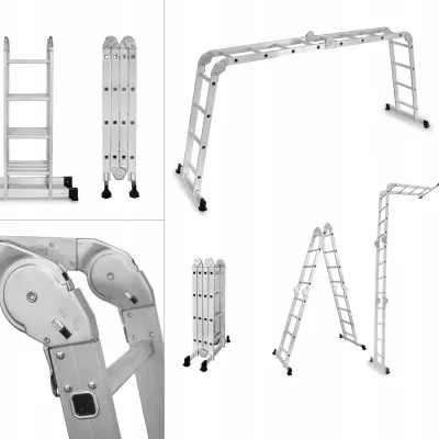 Multifunkčný rebrík 4x4 priečky DRABEST DU4x4 HOME 125 kg