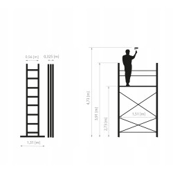 Stavebné lešenie 4,8m DRABEST HECTOR PRO