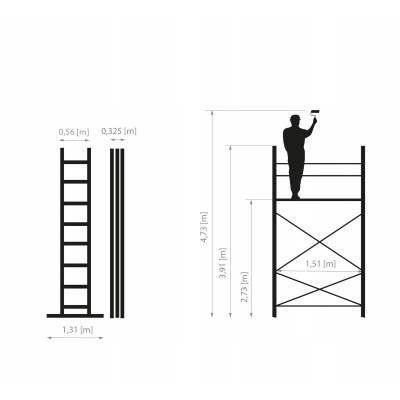 Stavebné lešenie 4,8m DRABEST HECTOR PRO