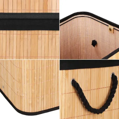 Kôš na bielizeň 72l SPRINGOS SOLANI bambus prírodný