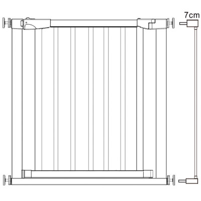 Bezpečnostná zábrana 75-89 cm SPRINGOS BABYLOCK hnedá/čierna