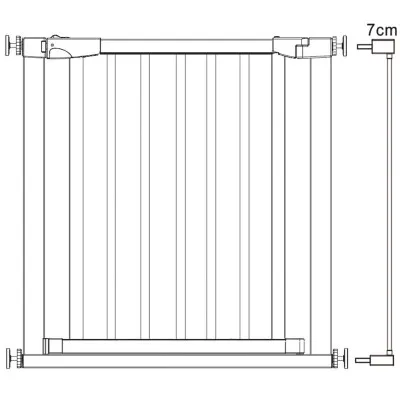 Bezpečnostná zábrana 75-89 cm SPRINGOS BABYLOCK hnedá/čierna