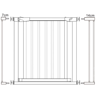 Bezpečnostná zábrana 75-103 cm SPRINGOS BABYLOCK hnedá/čierna