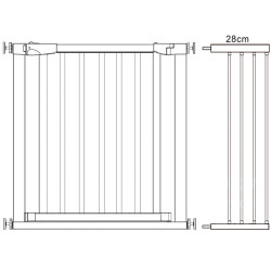Bezpečnostná zábrana 75-110 cm SPRINGOS BABYLOCK hnedá/čierna