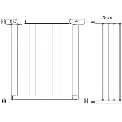 Bezpečnostná zábrana 75-110 cm SPRINGOS BABYLOCK hnedá/čierna